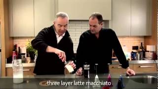 aerolatte  milk frother makes three layer caffè latte macchiato [upl. by Lasala905]