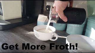 How to Get More Froth from Your Nespresso Coffee Aeroccino  Nespresso tips and help [upl. by Attirehs]