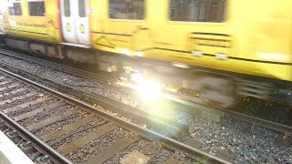 Merseyrail 507 009 making arcs at Birkdale station [upl. by Etan]